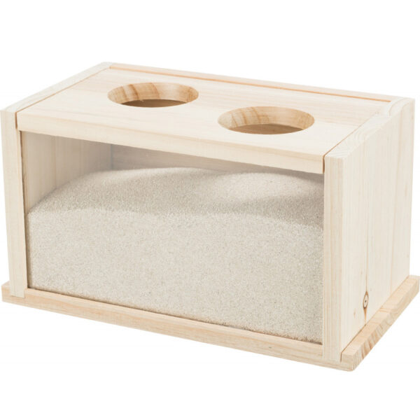 Banheira em madeira para ratos e hamsters